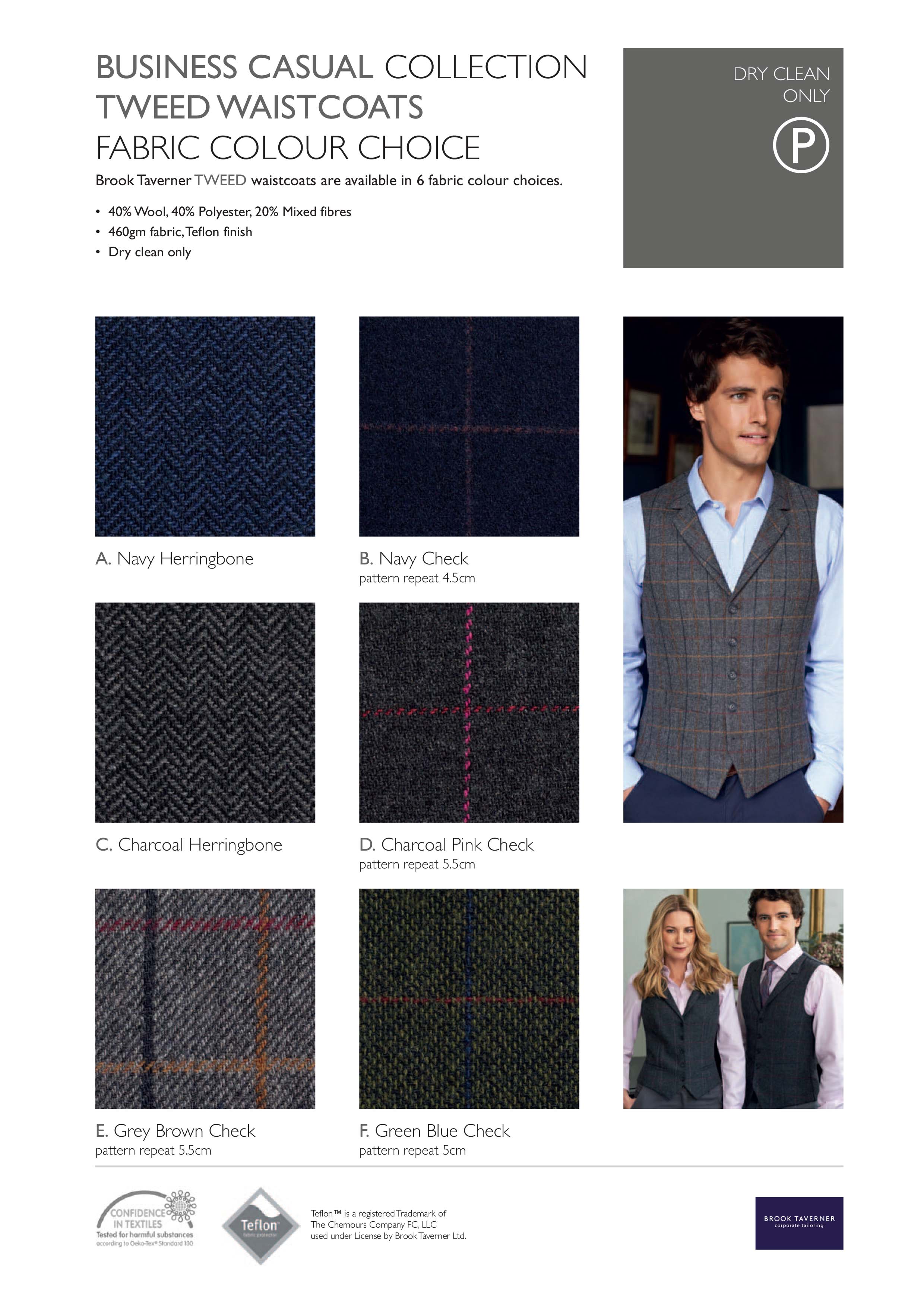 Brook Taverner tweed waistcoat colours