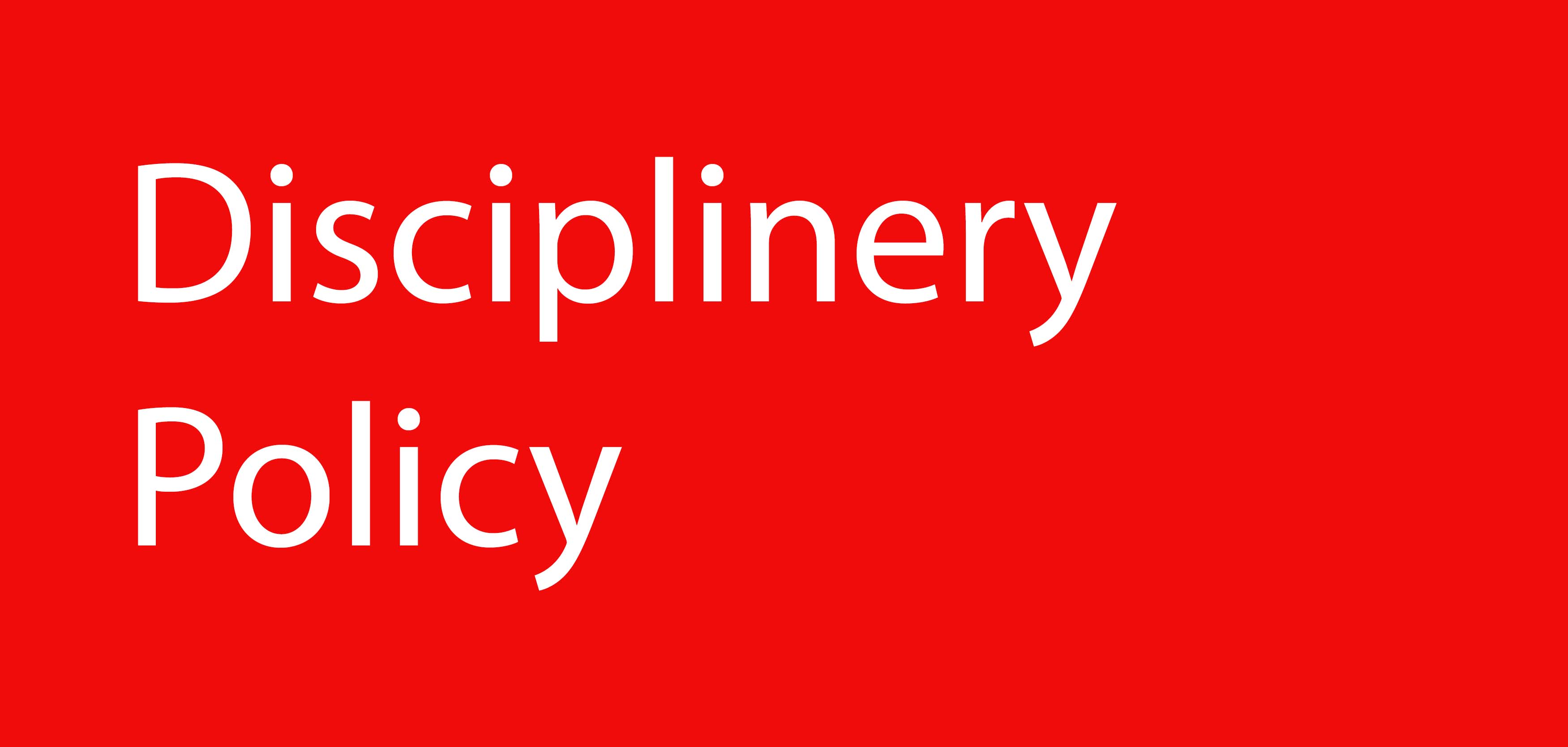reuniform disciplinery policy